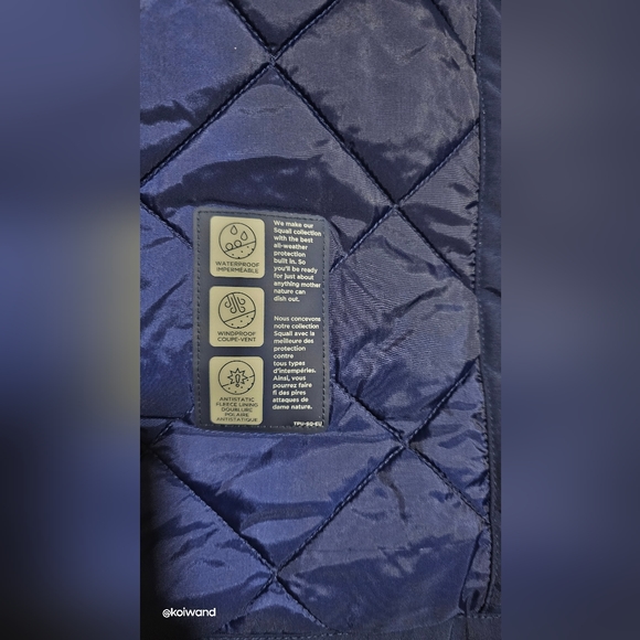 Lands' End Squall Insulated Stadium Coat Navy Size S 6-8 - Picture 5 of 12